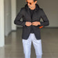 BLACK CHAIN ​​VISCOSE TROUSERS