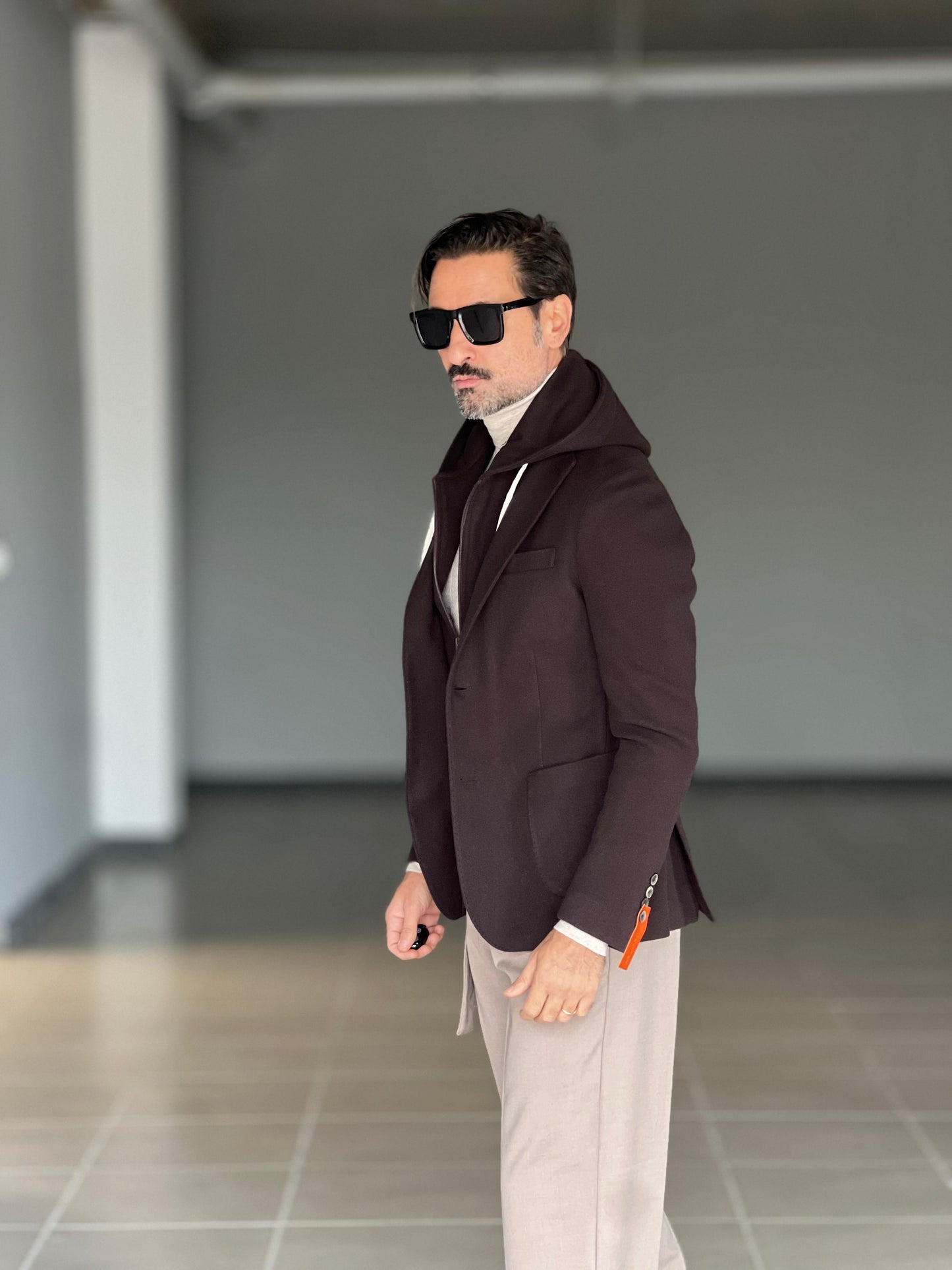 GIACCA PANNO MORO  INTERNO FELPA ESTRIBILE