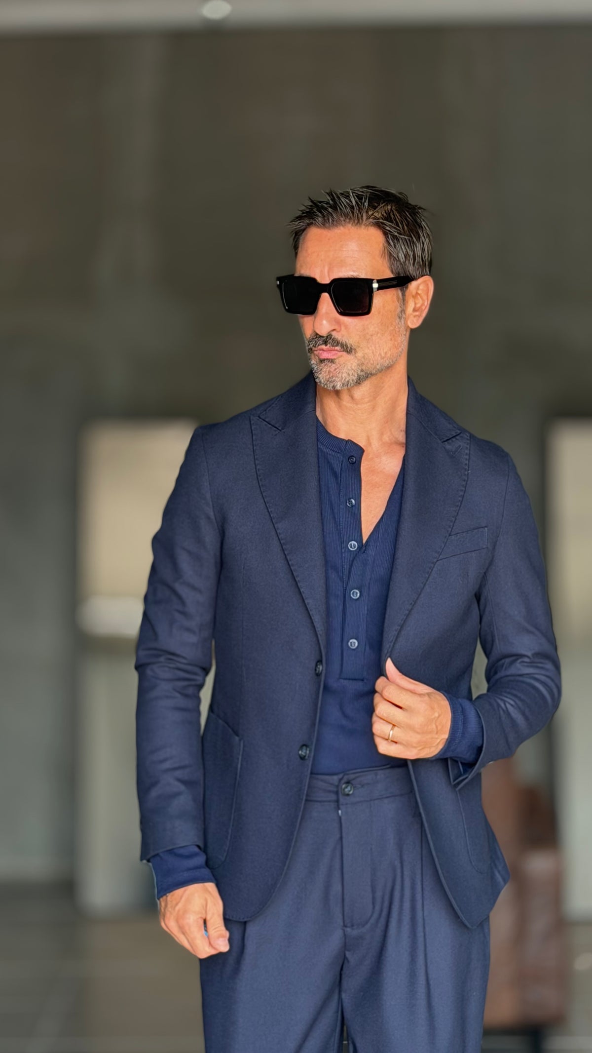GIACCA MONOPETTO BLU BL11 FETTO FLANELLA 167 (ABBINABILE AL PANTALONE BLU 167)