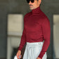 WHITE VISCOSE TROUSERS WITH REGULAR BOTTOM