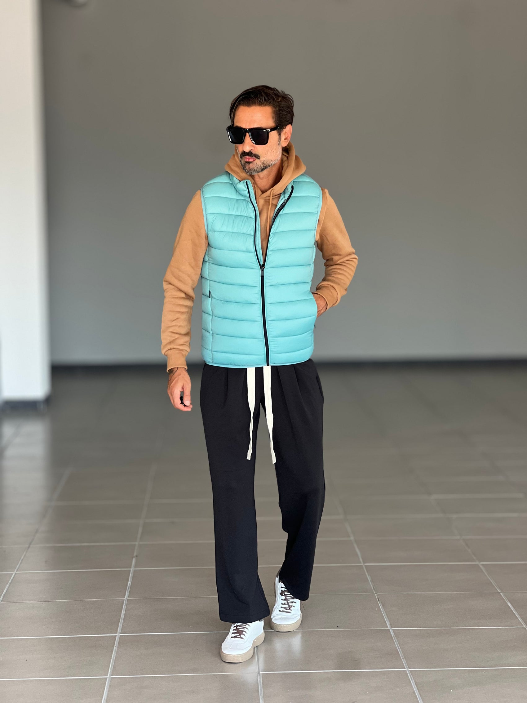 *GILET  PIUMINO TURCHESE