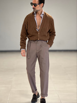 PANTALONE  PINCES  CAMMELLO   VISCOSA G PLAY