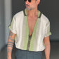 WHITE VISCOSE TROUSERS WITH REGULAR BOTTOM