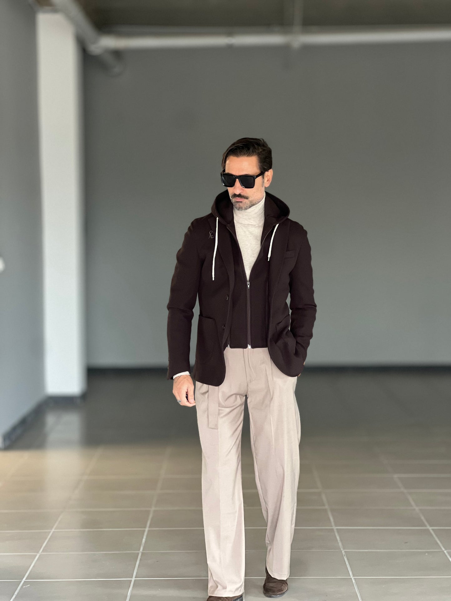 GIACCA PANNO MORO  INTERNO FELPA ESTRIBILE