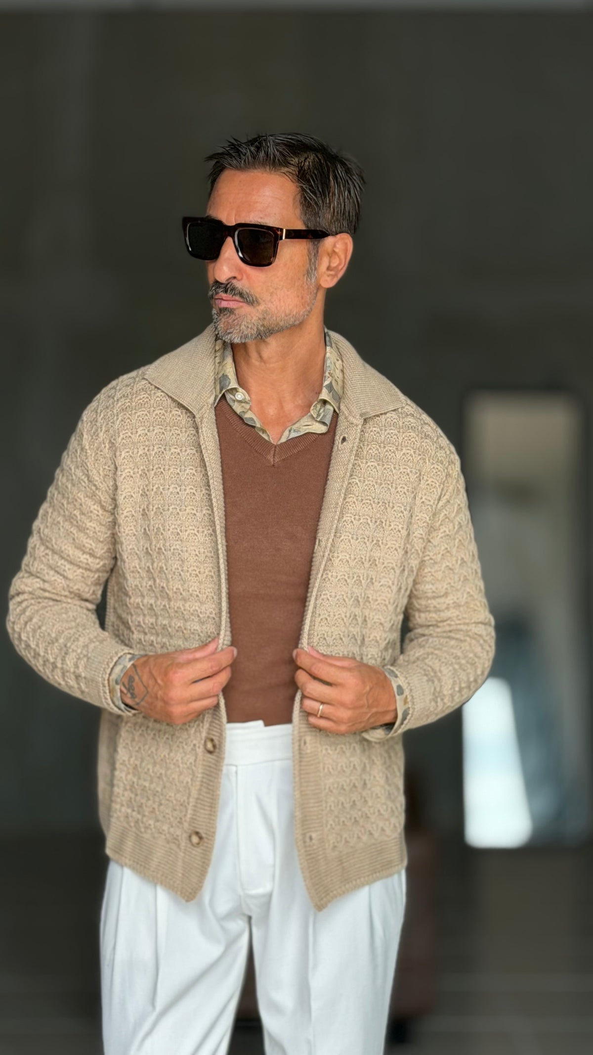 WHITE VISCOSE TROUSERS WITH REGULAR BOTTOM