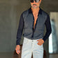 WHITE VISCOSE TROUSERS WITH REGULAR BOTTOM