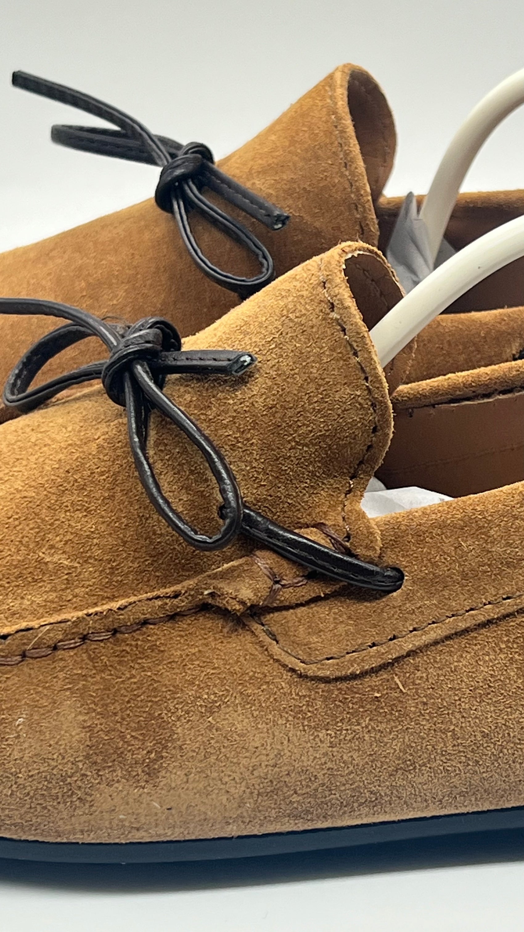 DOUBLE BUCKLE BLACK SUEDE LOAFERS