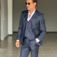 ABITO BLU  MONOPETTO  3 PEZZI GILET