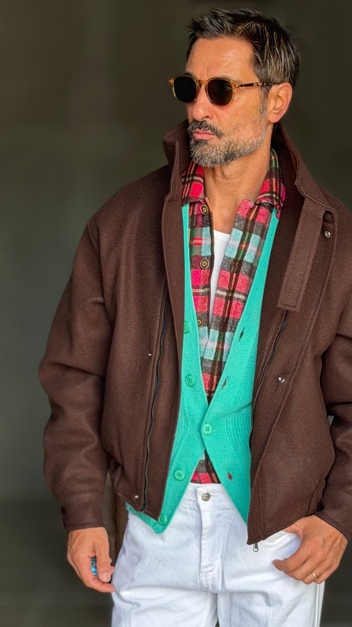 CARDIGAN VERDE MENTA MAGLIA INGLESE
