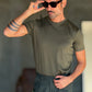 NEW T SHIRT VERDE   EFFETTO FILO DI SCOZIA