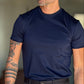 NEW T SHIRT BLU  EFFETTO FILO DI SCOZIA