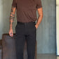 PANTALONE MORO  VISCOSA E MISTI TASCA AMERICA