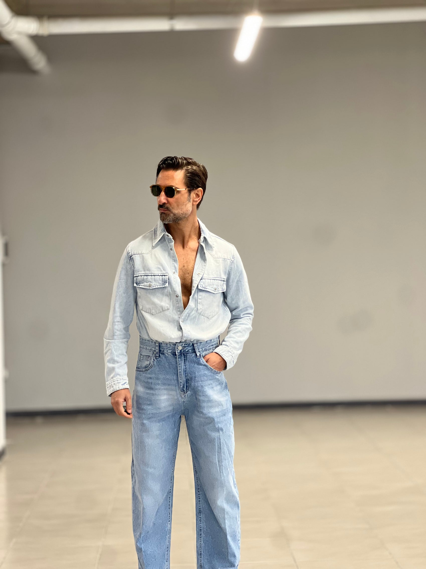 CAMICIA  DENIM LAVAGGIO ZERO DELAVE'