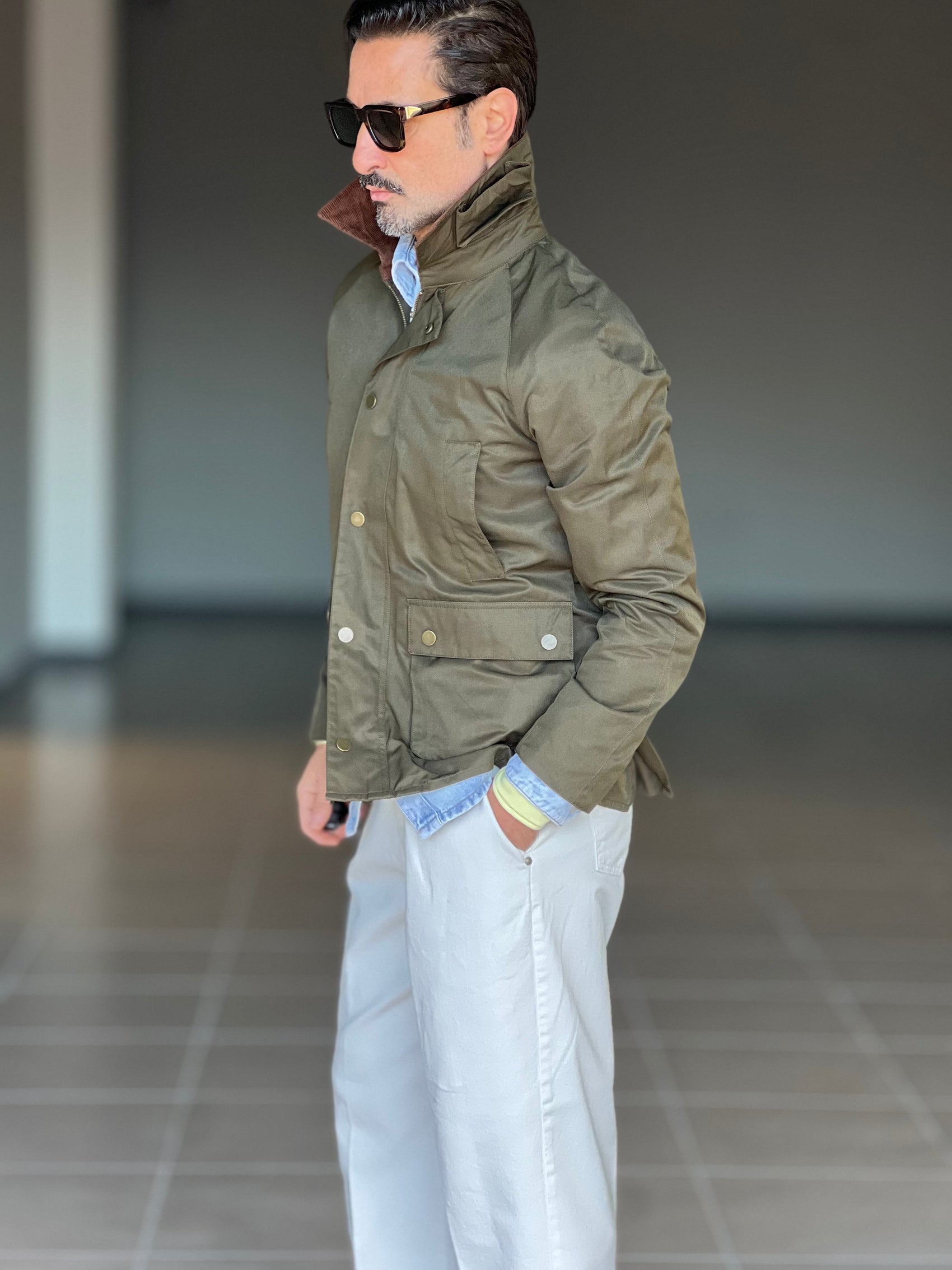 GIUBBINO CERATO COLLO VELLUTO CROP