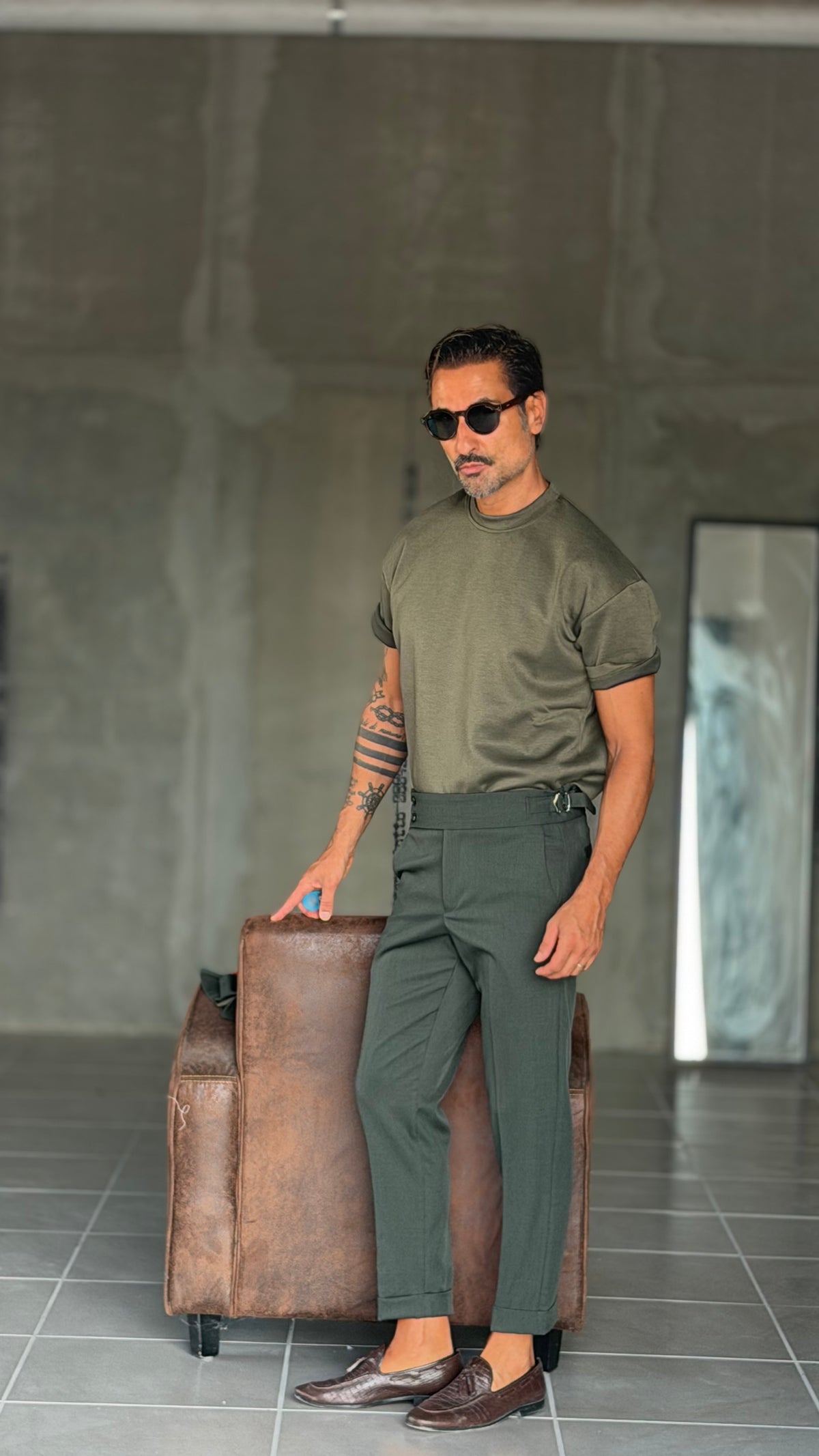 T SHIRT VERDE BOSCO OVER FIT