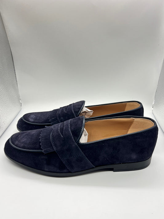 MOCASSINO CAMOSCIO BLU  FRANGIA