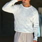 WHITE VISCOSE TROUSERS WITH REGULAR BOTTOM
