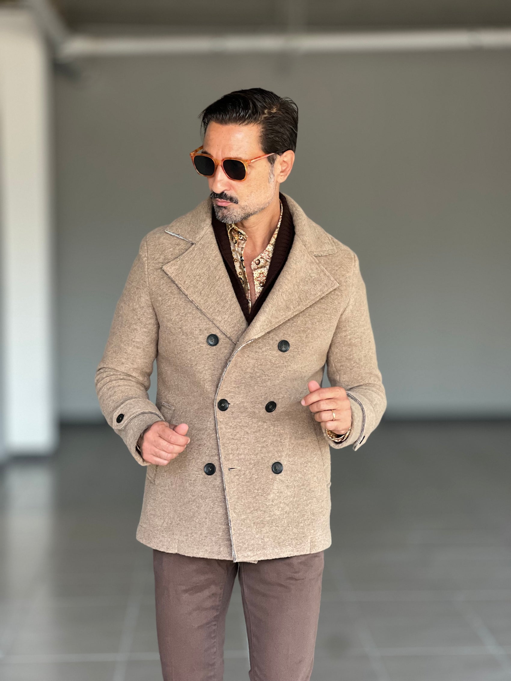 *CAPPOTTINO CAMMELLO LAVORAZIONE ALPACA TESSUTO LANA E MISTI KOON