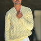 PULLOVER GIALLO  TRECCIA ROTTURE RUGULAR