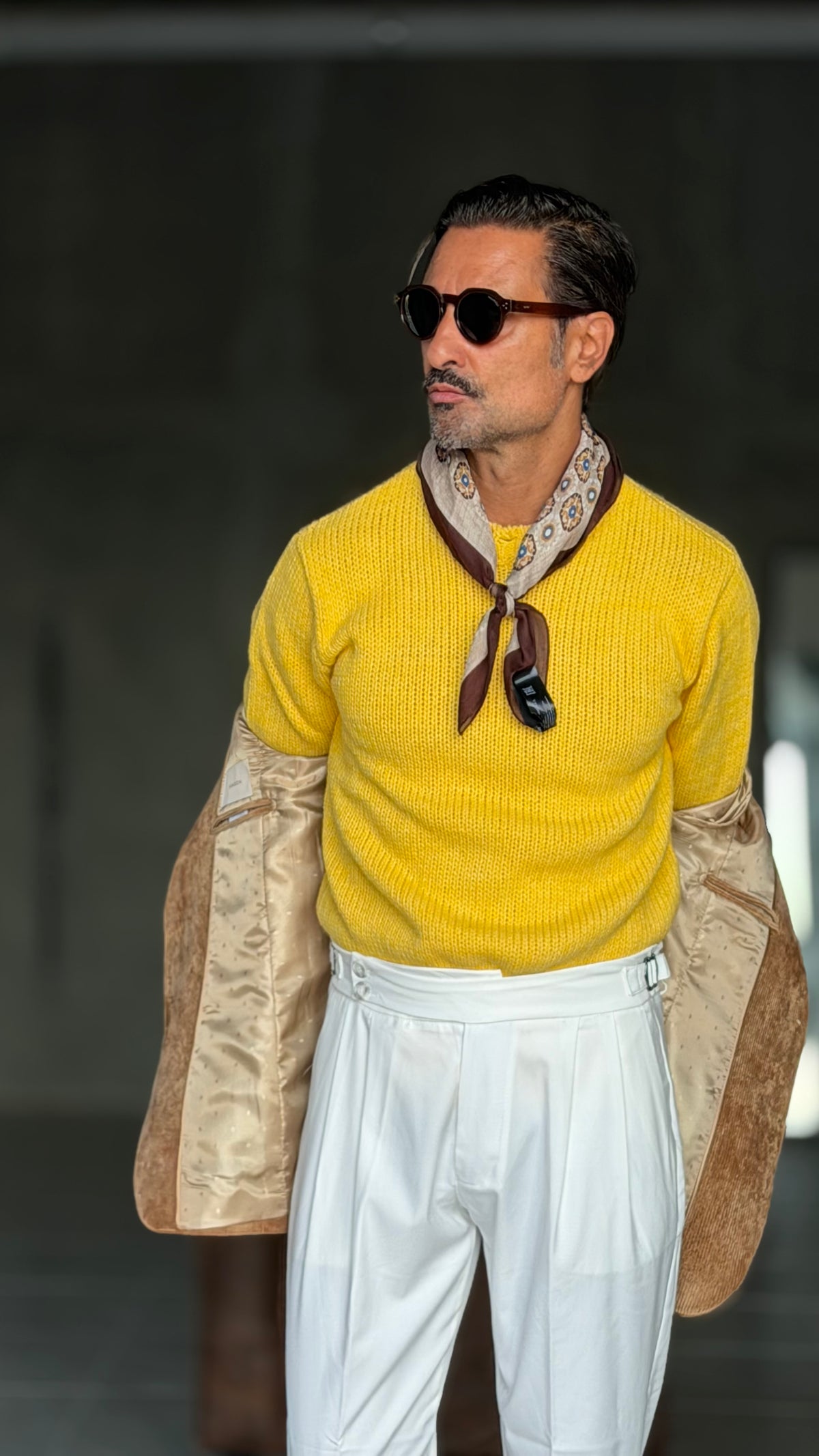 PANTALONE LATTE  VITA ALTA PINCES VISCOSA  EFFETTO FLANELLA BATTUTA