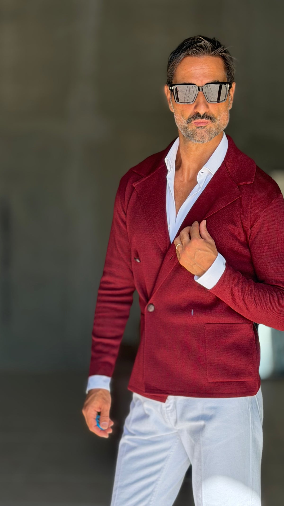 CARDIGAN VINO  DOPPIOPETTO