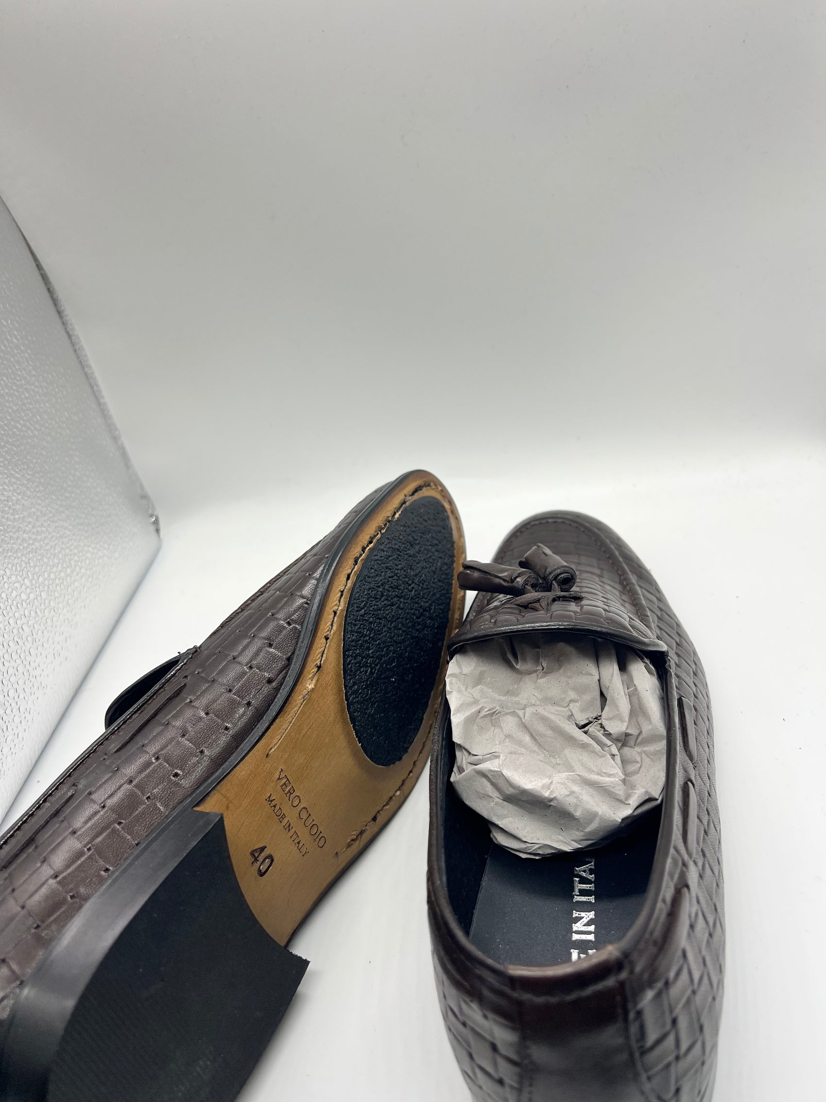 *MOCASSINO MORO STAMPA COCCODRILLO