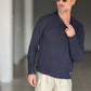 MAGLIA  BLU NAVY  GIROCOLLO COSTA INGLESE BL11