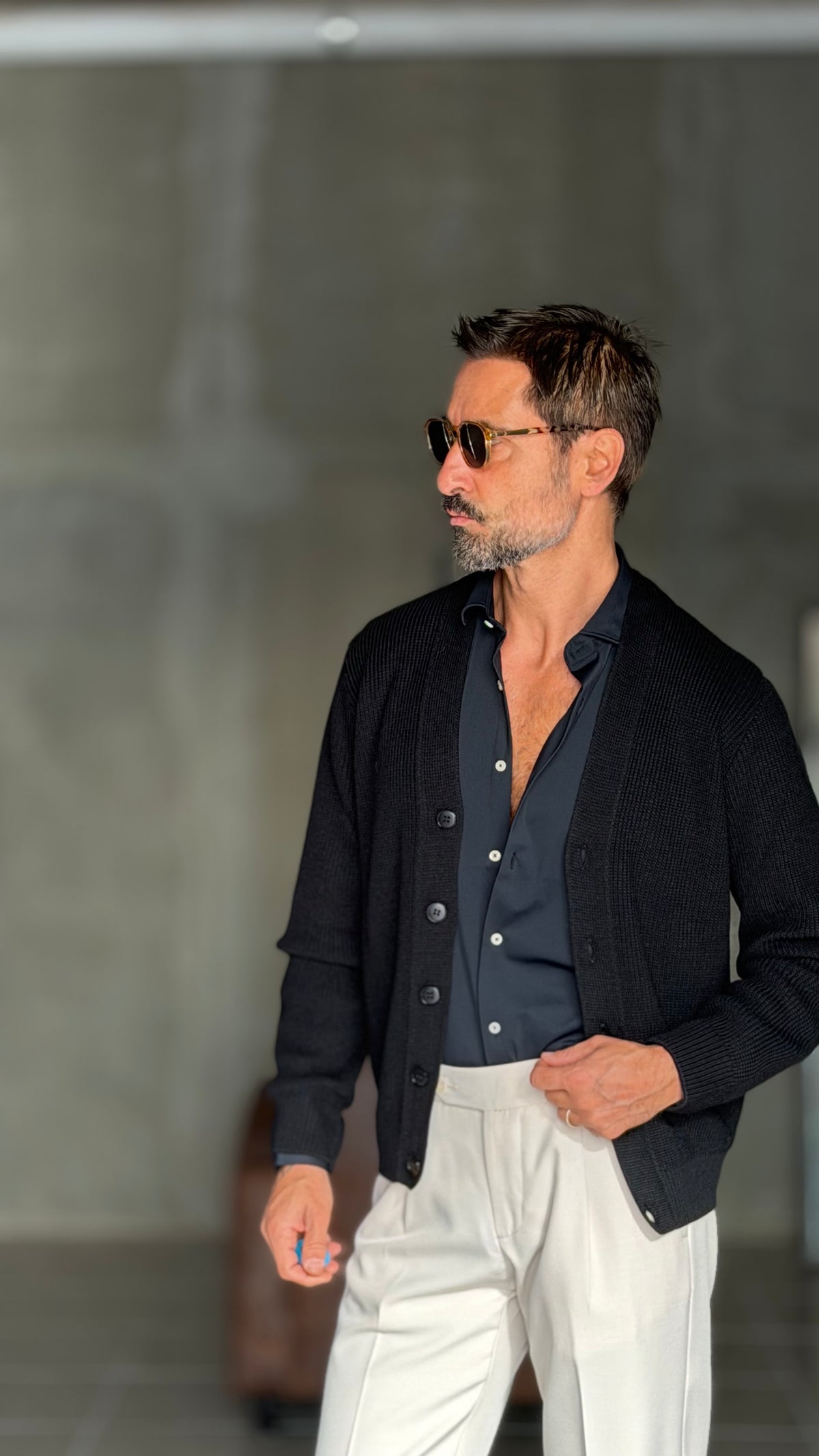 CARDIGAN NERO  MAGLIA INGLESE