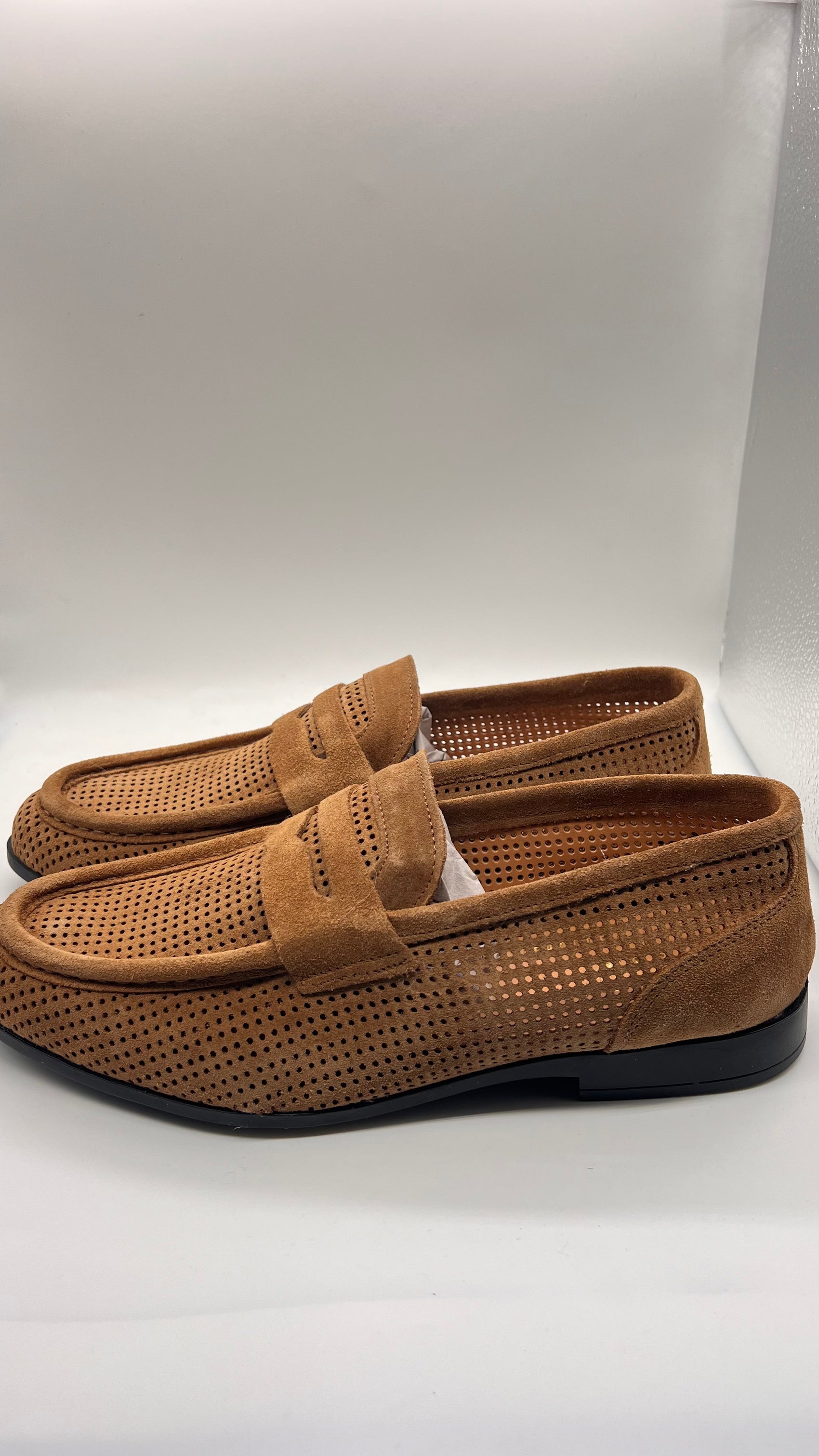 DOUBLE BUCKLE BLACK SUEDE LOAFERS
