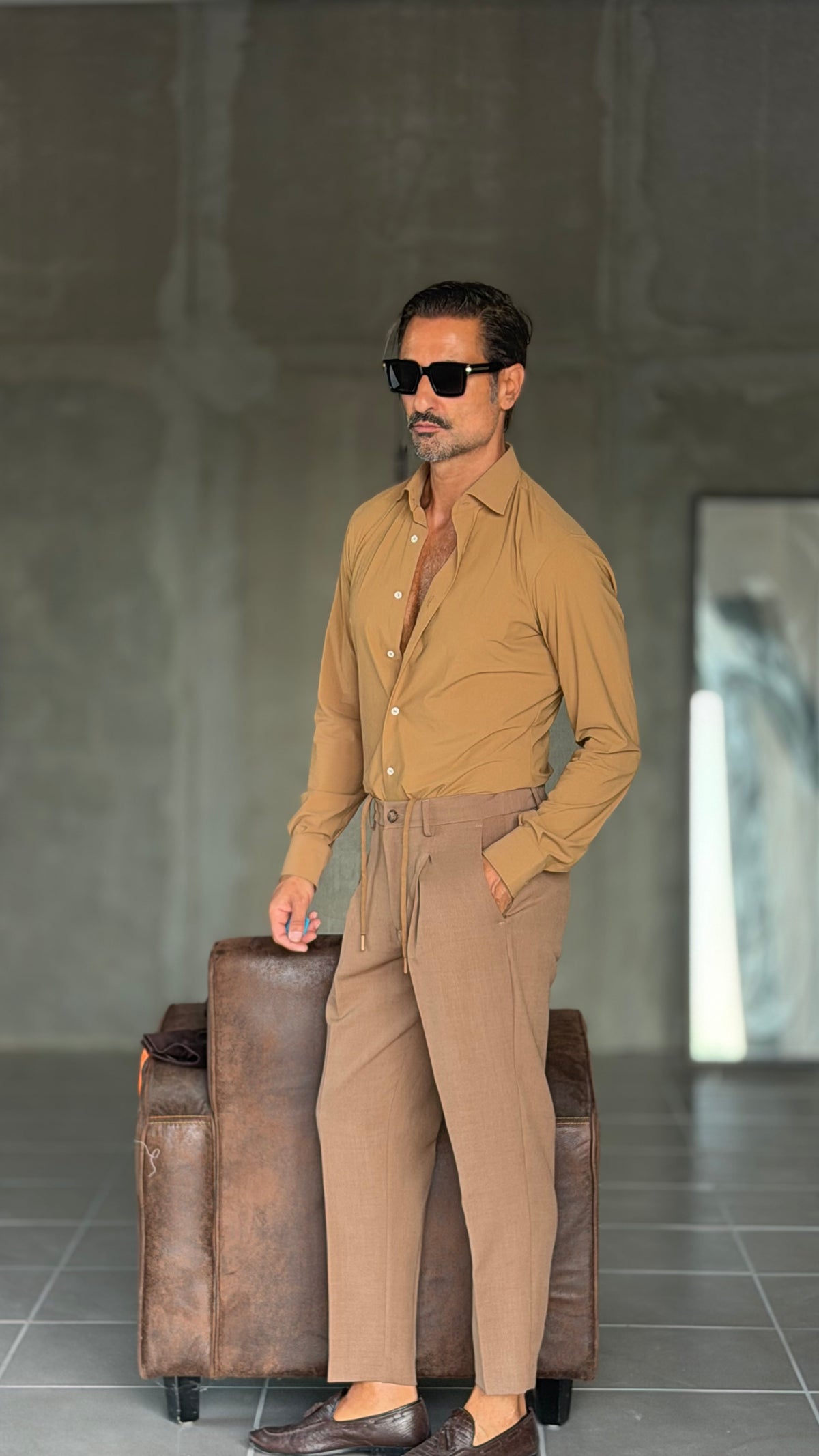 CAMICIA  DEPOT CAMMELLO MAGLINA