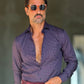 CAMICIA  DEPOT PRUGNA MICROFANTASIA DOPPIORITORTO