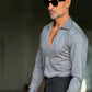 CAMICIA PIOMBO MAGLINA IN JERSEY