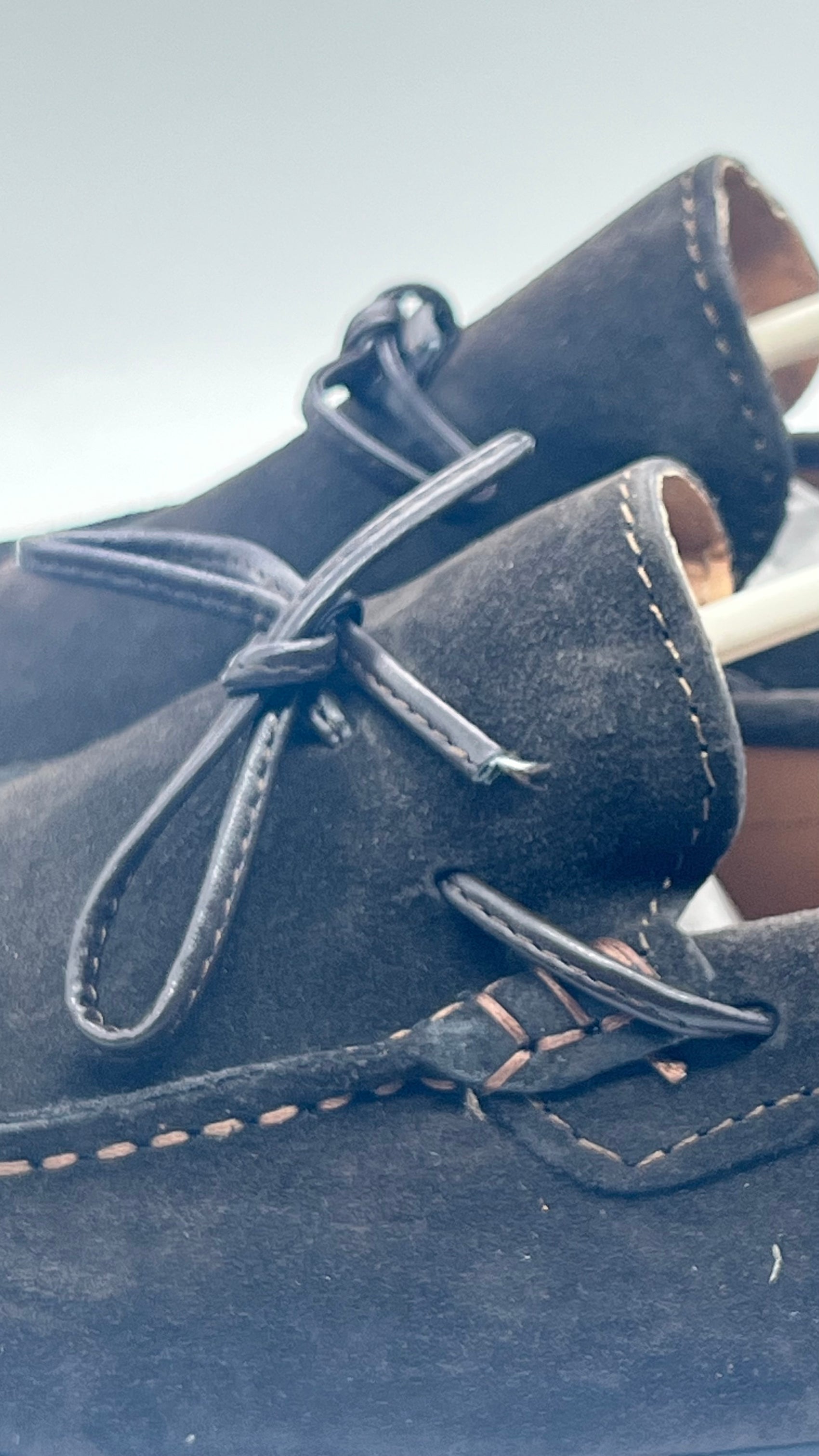 DOUBLE BUCKLE BLACK SUEDE LOAFERS