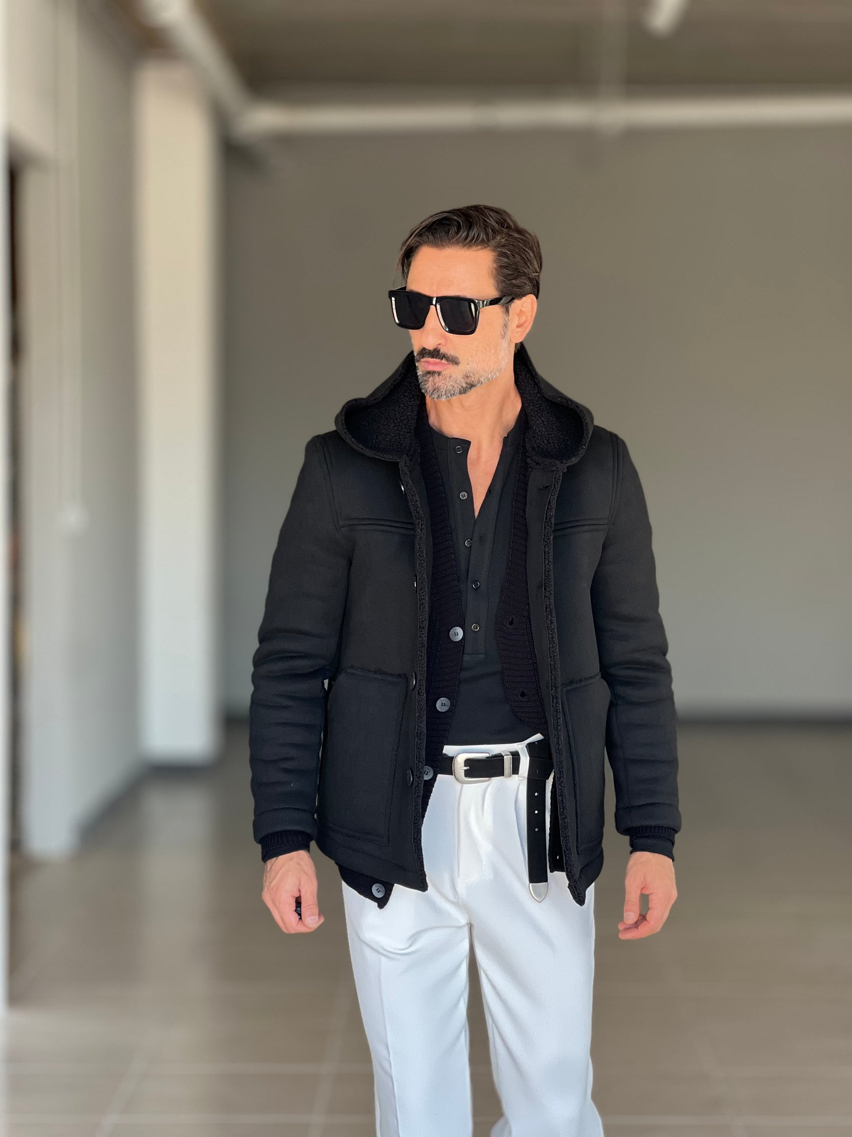 *ECOMONTONE NERO   CAPPUCCIO CONTRASTO NERO ALTATENSIONE