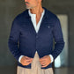 CARDIGAN  POLO BLU   BOTTONE COPERTO
