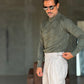 WHITE VISCOSE TROUSERS WITH REGULAR BOTTOM