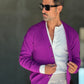 CARDIGAN VIOLA MAGLIA INGLESE