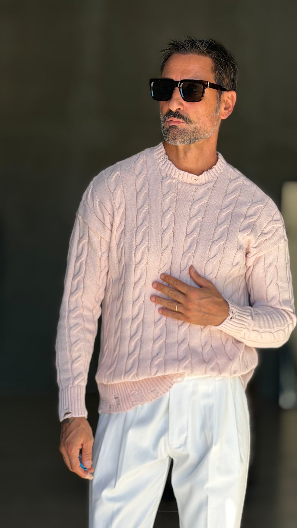 PULLOVER CIPRIA TRECCIA ROTTURE RUGULAR