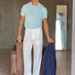 PANTALONE   BIANCO OVER FIT 0483 (ABBINABILE ALLA GIACCA  BIANCA 0483)