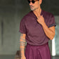 T SHIRT  COLOR VINO OVER FIT