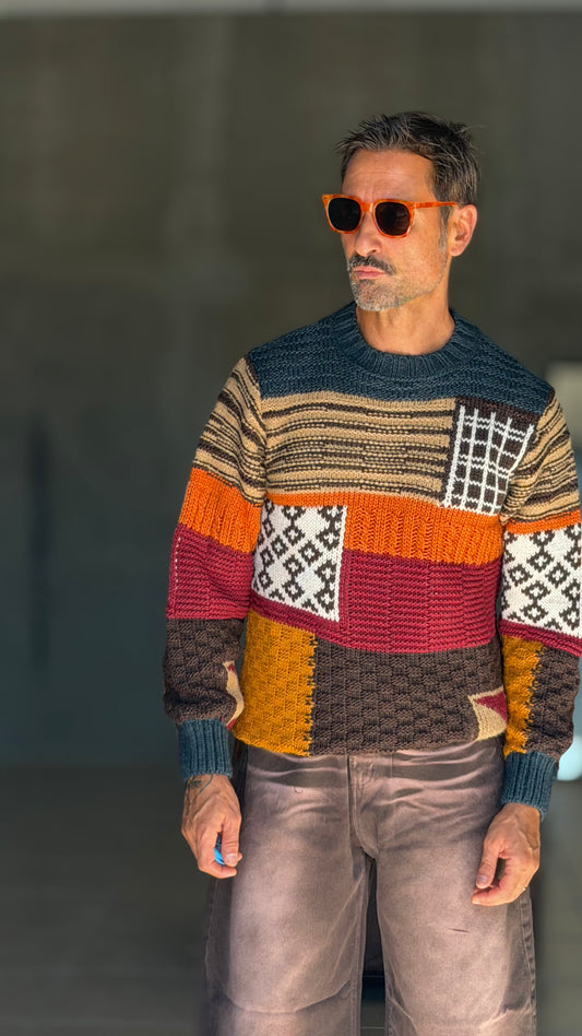 MAGLIA INGLESE PATCHWORK BL11