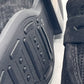 DOUBLE BUCKLE BLACK SUEDE LOAFERS