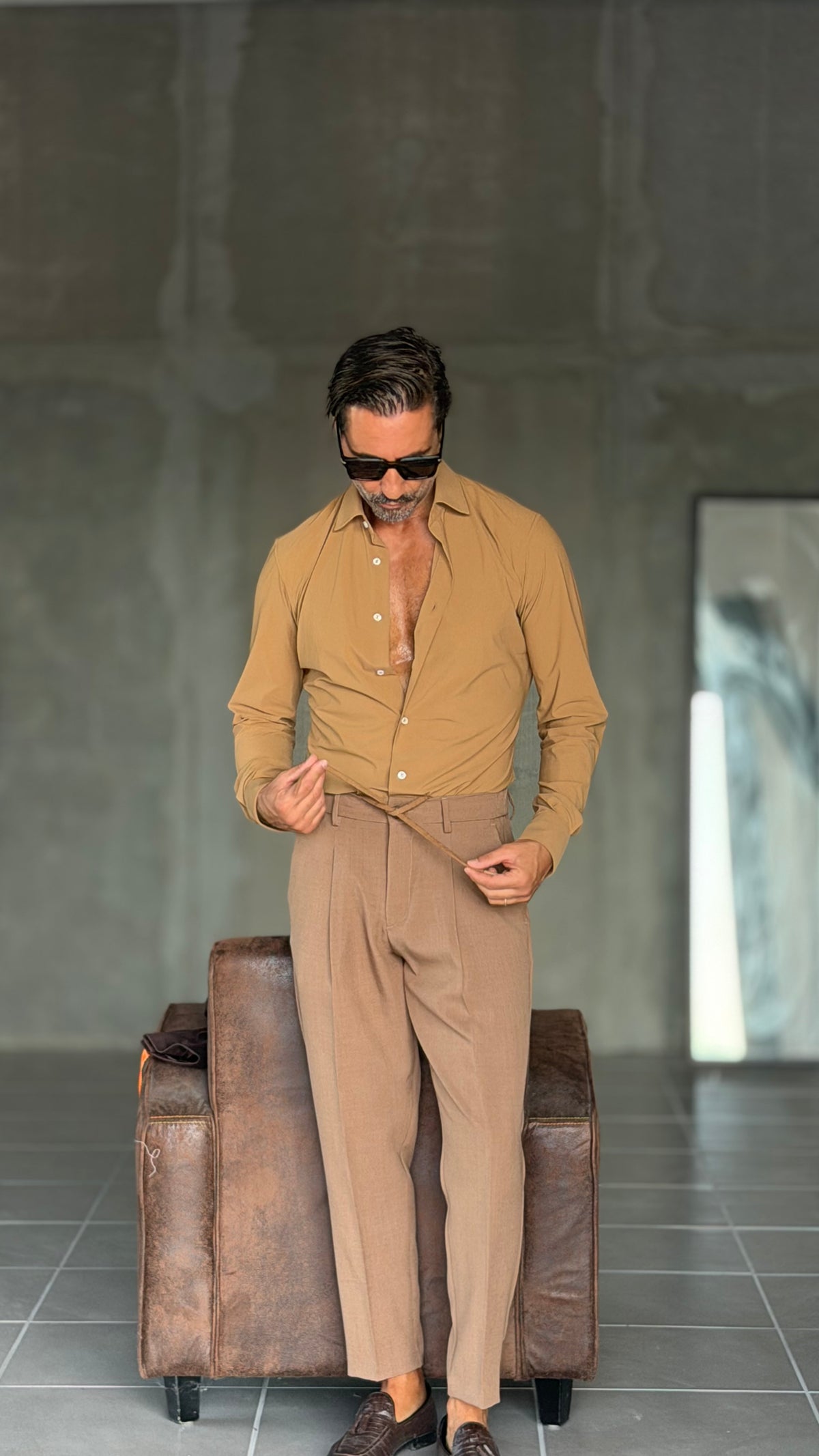 CAMICIA  DEPOT CAMMELLO MAGLINA