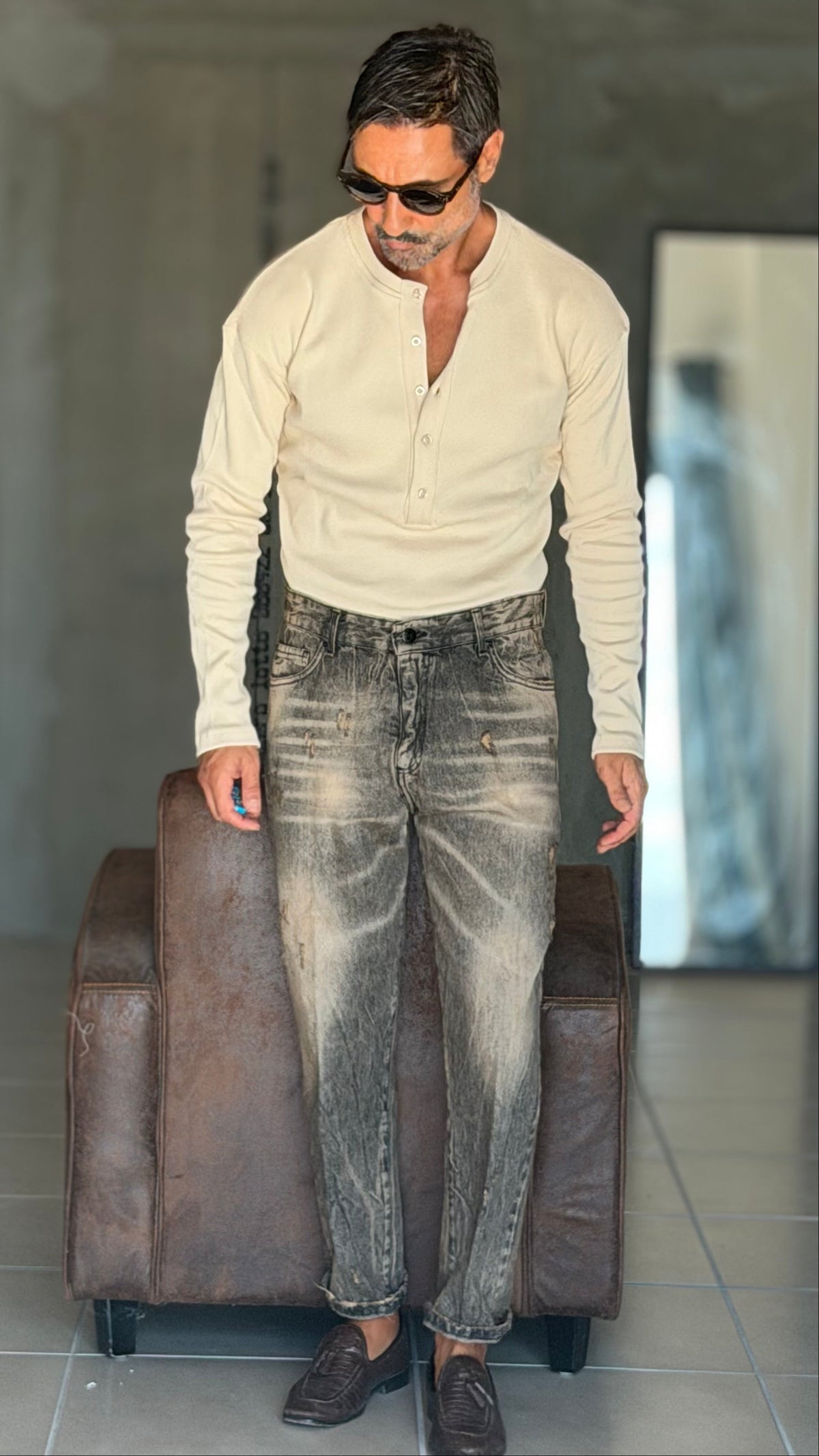 JEANS  GRIGIO LAVATO  LAVAGGIO  30