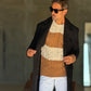 BLUE HIGH NECK COAT