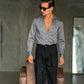 PANTALONE NERO   DOPPIAPINCES IN FONDO