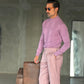 WHITE VISCOSE TROUSERS WITH REGULAR BOTTOM
