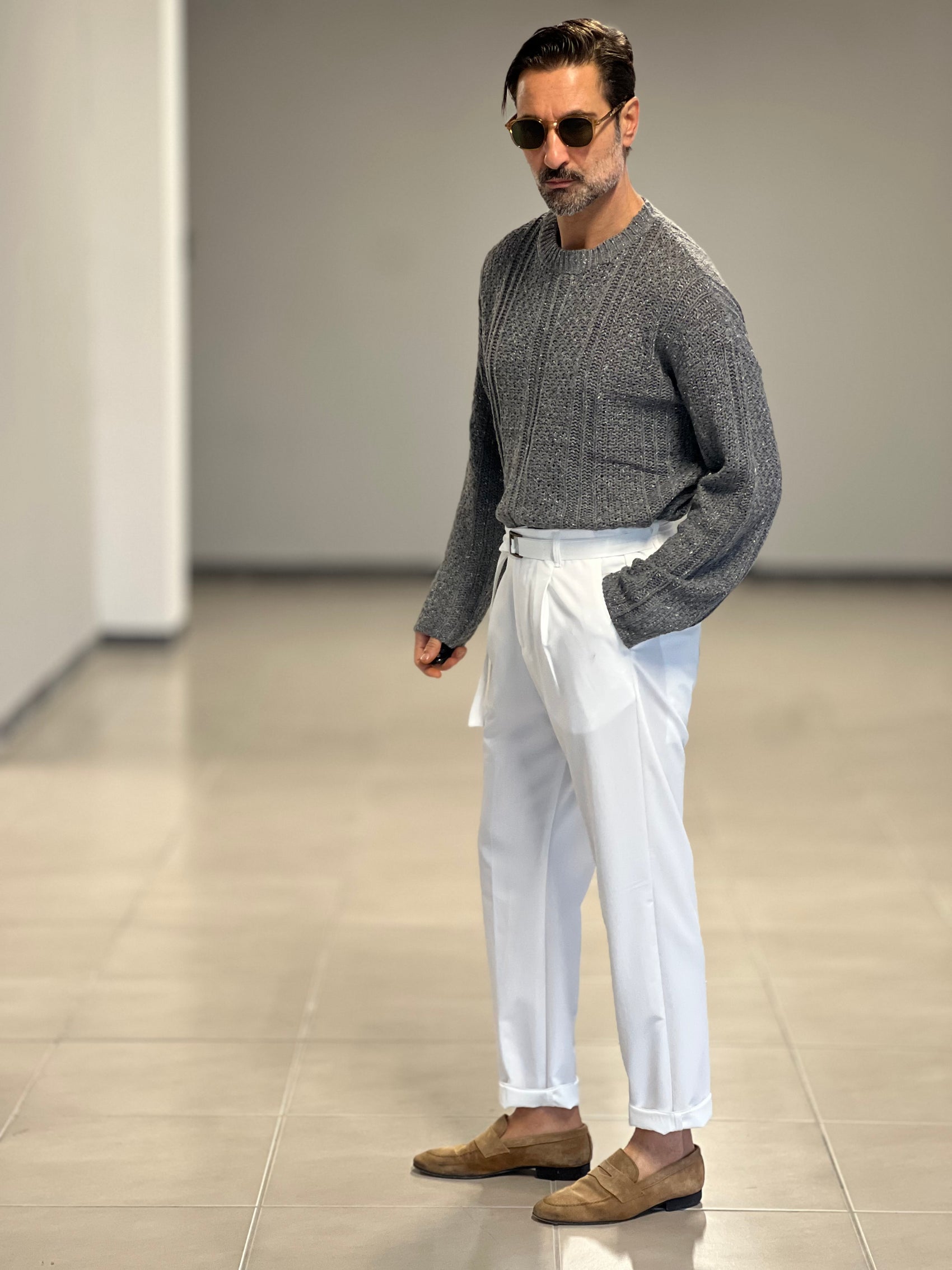 PANTALONE  PINCES BIANCO   VISCOSA G PLAY 006