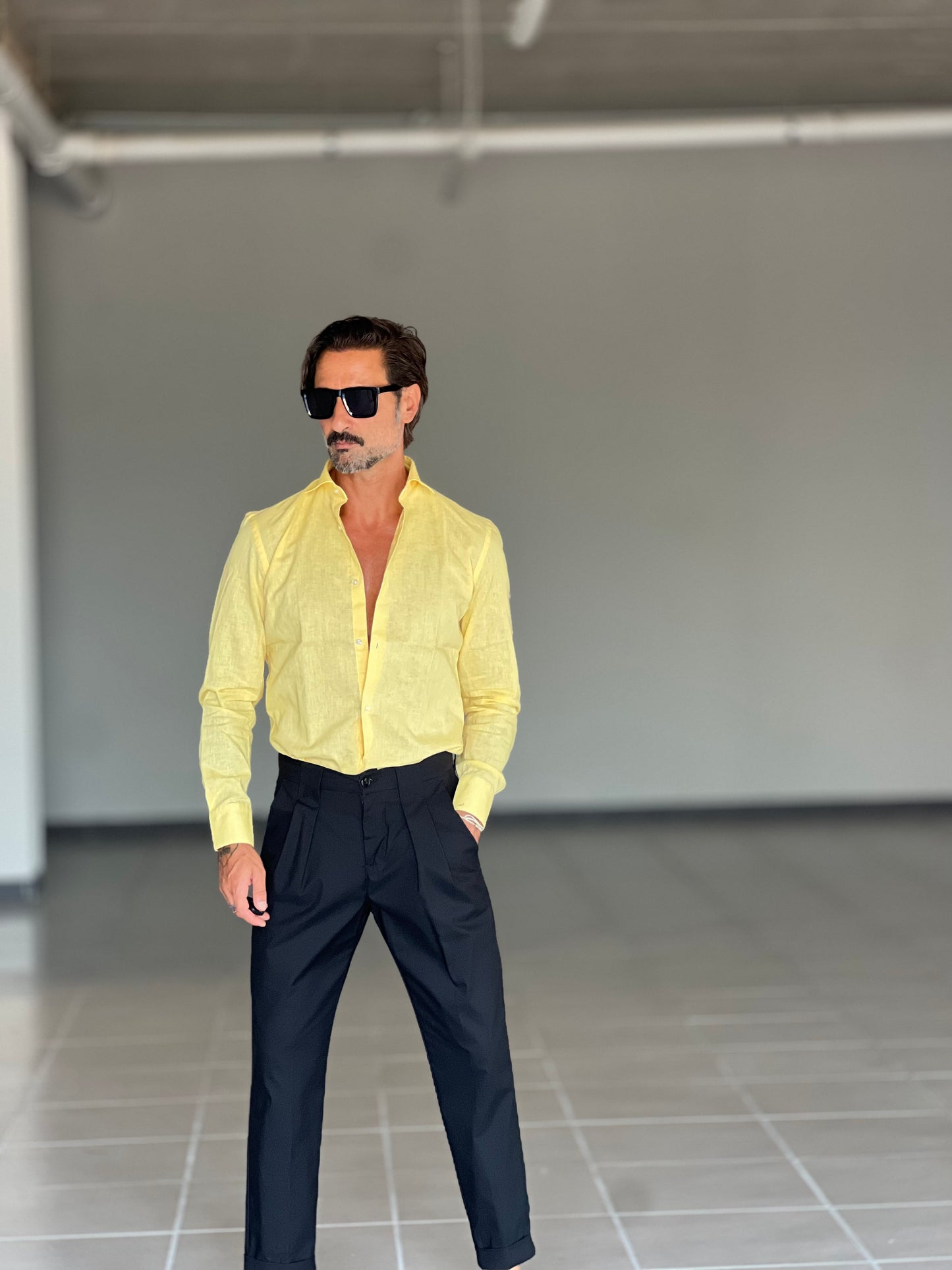 CAMICIA  LIMONE  100%LINO