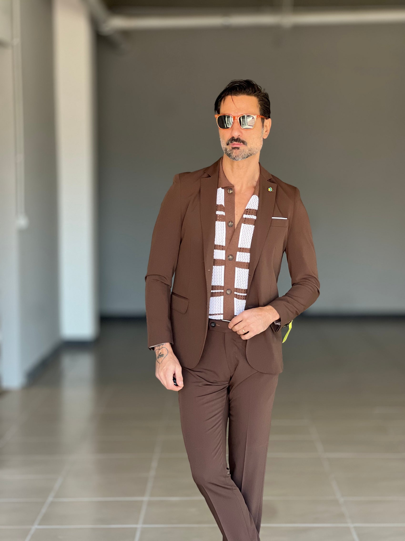 ABITO CIOCCOLATA MONOPETTO VISCOSA